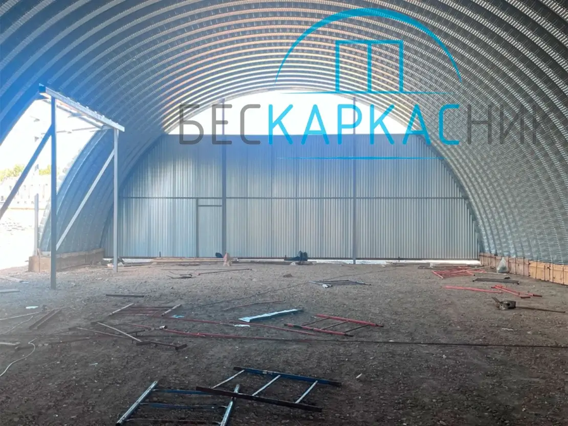 Быстровозводимый бескаркасный ангар
